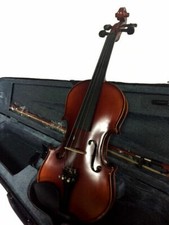 Decorative Carved Full-Size 4/4 Violin with Leaf-Motif Relief Carving and Inlaid Chinrest — listing 4