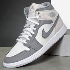 Air Jordan 1 Mid Sneakers with Yellow/Gold Overlays and Blue Swoosh — listing 2