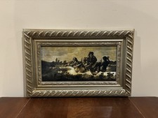 Framed Reproduction Print of Goya's "The Maja and the Cloaked Men" (La Maja y los Embozados) on Canvas-Texture — listing 6