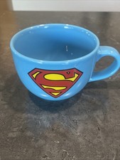 Superman Logo Splatter 14 oz Ceramic Coffee Mug by Silver Buffalo (DC Comics)