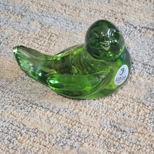Vintage Green Glass Figural Bird Toothpick Holder / Candle Cup — listing 2