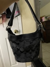 Coach Signature Nylon Packable Weekender Travel Tote Bag in Black