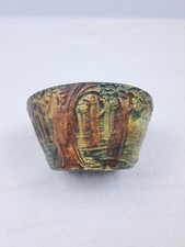Weller Woodland (Woodcraft) Pottery Bowl with Foxes and Foliage in Relief No visible mark — listing 6