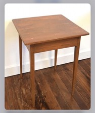 Early American Style Solid Pine Trestle Dining Table with Windsor Chairs, Deacon's Bench, and Matching China Hutch — listing 6