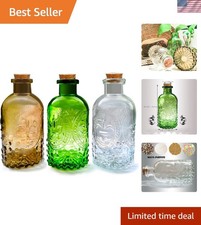 Vintage Pressed Glass Apothecary Jar with Ground Glass Lid, Pedestal Base — listing 4