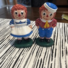Vintage Ceramic Raggedy Ann Coin Bank with Yarn-Textured Hair — listing 3