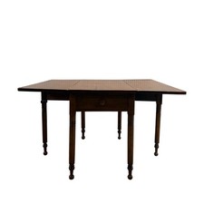 Vintage Solid Maple Drop-Leaf Table with Two Drawers, Colonial / Early American Style — listing 2