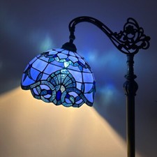 Large Blue Glass Floor Vase with Twine-Wrapped Neck — listing 5