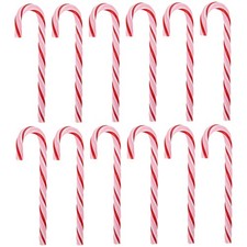 Peppermint Candy Christmas Ornament Set - Red & White Swirl and Striped Shatterproof Ornaments — listing 2