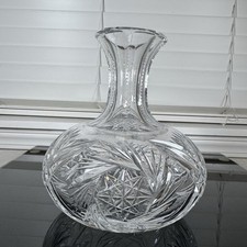 Antique American Brilliant Period Cut Glass Carafe with Pinwheel Star Pattern — listing 6