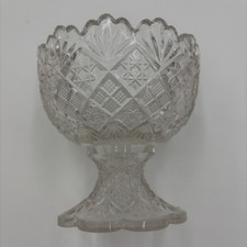 Vintage Pressed Glass Serving Plate/Platter with Sunburst Starburst Pattern — listing 4