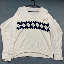 Vintage Christian Dior Green Textured Knit V-Neck Sweater, Size XL — listing 6