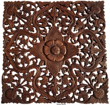 Carved Wood Object with Scrollwork Border and Dark Underside — listing 2