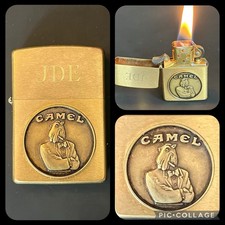 Zippo Joe Camel Tuxedo Medallion Brushed Brass Lighter — listing 6