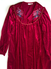 Vintage Komar Cotton Floral Snap-Front House Coat / Duster Robe with Lace Yoke — listing 2