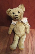 Vintage Golden Mohair Jointed Teddy Bear with Glass Eyes, circa 1950s — listing 4
