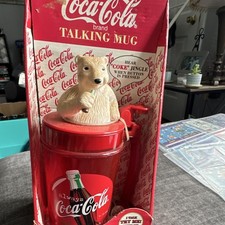 Vintage 1998 Coca-Cola Ceramic Coffee Mug with Graffiti/Pop-Art Bottle Design
