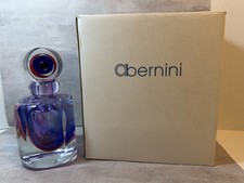 Hand-Blown Art Glass Vase, Cobalt Blue with Cranberry Red Swirl Overlay — listing 5