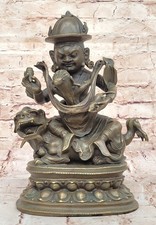 Antique Himalayan Bronze Multi-Armed Deity Statue on Lotus Base (Durga or Marichi) — listing 5