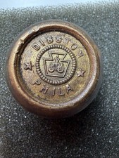 Antique Henry Disston & Sons Brass Saw Medallion Button, Philadelphia — listing 6