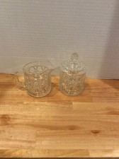 Federal Glass Windsor Pattern Covered Sugar Bowl / Jam Jar with Lid — listing 3