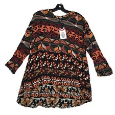 Sacred Threads Boho Embroidered Long-Sleeve Peasant Dress in Dusty Rose — listing 2