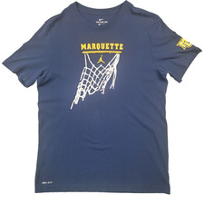 Nike Marquette University Golden Eagles Navy Logo T-Shirt