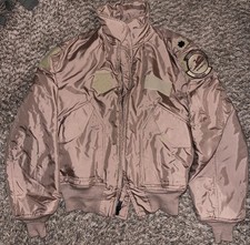 US Military CWU-45/P Flight Jacket, Sage/Tan, Size 42-44 Tan/desert