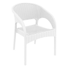 Outdoor Resin Wicker Patio Armless Club Chairs with Cushions (Set of Multiple) — listing 2