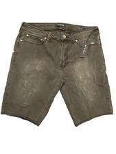 PacSun Hayden Blue High-Waisted Distressed Denim Cutoff Shorts, Size 26 — listing 3