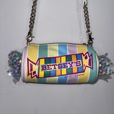 Rolled Novelty Handbag with Havana/Fashion Magazine Print and Red Patent Trim — listing 4