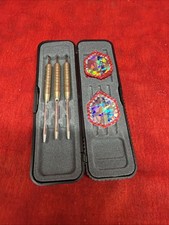 Nickel Silver 21g Steel Tip Darts, Set of 3, Made in England, with Leather Case — listing 5