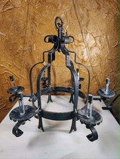 Two-Tier 12-Light Wrought Iron Chandelier, Oil-Rubbed Bronze Finish — listing 5