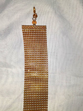 Vintage Tri-Color Woven Mesh Link Bracelet with Box Clasp — listing 3