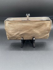 Hobo International Metallic Gold Leather Pleated Fold-Over Clutch Bag — listing 2