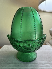 Fenton Ruby Red / Amberina Hobnail Two-Piece Fairy Lamp, 5 inches tall — listing 2