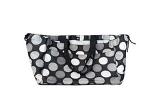 Thirty-One Large Utility Tote Travel Bag in Black, Gray and White Dot Print — listing 4
