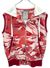 Sleeveless Camo Zip-Up Hoodie Vest with Reflective Drawstrings — listing 3
