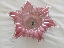 Vintage Murano Cranberry Pink Art Glass Star-Shaped Centerpiece Bowl — listing 4