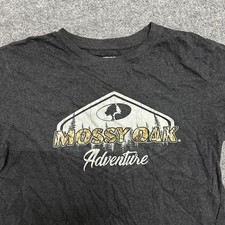 Mossy Oak Logo Graphic T-Shirt, Charcoal Gray, Size XL — listing 5