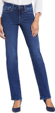 NYDJ Marilyn Straight Floral Print Jeans, Size 8 — listing 2