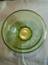 Green Uranium Depression Glass 6 inch Bread & Butter Plate, Block Optic Pattern — listing 3