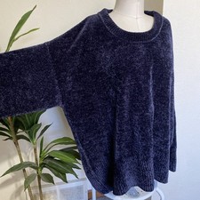 Zara Knit Chenille Crewneck Sweater, Brown, Women's Size M — listing 6