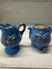 Miniature Italian Pottery Double-Handled Urn Vase in Turquoise Glaze — listing 4