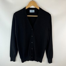 Prada Milano Black Virgin Wool Knit Sweater Pants, Size 52 — listing 6