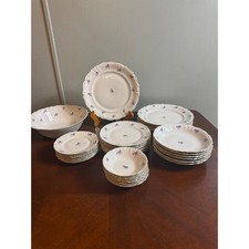 Set of Scalloped White Porcelain Dinner Plates with Gold Trim Yes - has a printed/impressed maker mark — listing 2