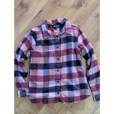 Patagonia Kids' Organic Cotton Flannel Shirt, Girls XS (5-6), Cream Plaid, listing 5