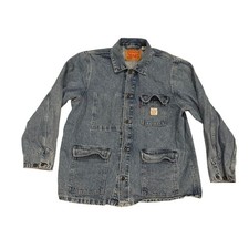 Vintage Levi's Denim Chore Coat, Men's XL, 4 Patch Pockets with Donut Buttons — listing 3