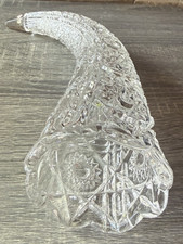 Pressed Glass Cornucopia Vases with Scrolled Shell Base, Set of 3 — listing 4