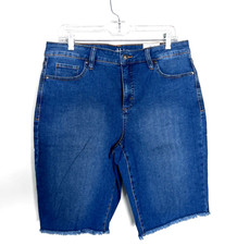 Style & Co. Woman Bora Bora Bermuda Shorts, Navy Pinstripe, Size 20W, New with Tags — listing 2